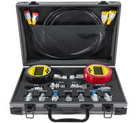 70M Digital Hydraulic Pressure Test Coupling Kit Hydraulic Pressure Gauge Kit for Excavator Construction Machinery 2 Gauges 2 Test Hoses 11 Couplings 700BAR/10000PSI/70Mpa