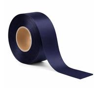 70m Satin Ribbon Roll 35mm - Midnight Blue Craft, Gift Wrap, Sewing, Decoration