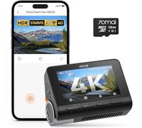 70mai 4K A810S Front Dashcam, STARVIS 2 HDR Night Vision, 24H Parking Monitoring, AI Sensor, ADAS, App Control, Voice Control, 146° Wide Angle, Included 128GB MicroSD Card, Optional 4G LTE