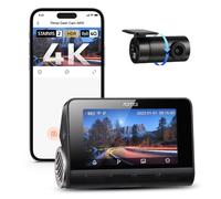 70mai 4K Dash Cam Front and Rear A810-2, True 4K UHD Dashcam with Sony STARVIS 2 , HDR Night Vision, , AI Motion Detection, Built-in GPS, 4G LTE Supported, ADAS, 24H Parking Mode, Voice Control, 150°