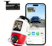 70mai 4K Omni X800-2 Dash Cam Front and Rear 4K+1080P, 360° Full View Car Camera with Sony STARVIS 2, 4K 60FPS, HDR Night Vision, AI Motion Detection, Built-in GPS, 4G LTE, 5G WiFi 6, ADAS, APP Contro