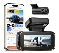 70mai Dash Cam Front and Rear 4K A810 Lite, 5G WiFi 6 Dashcam, Support 4G LTE Remote Access, GPS Tracking, HDR Night Vision, 24H Parking Mode, Voice Control, Emergency Lock, SD Card NOT Included