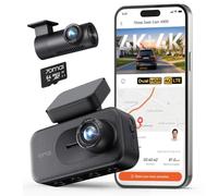 70mai Dash Cam Front and Rear A900, Dual 4K Car Camera 64G MicroSD Card | 4K+4K HDR Dashcam, F1.55 Night Vision, WiFi 6 & APP Control, 24/7 Parking Monitor, Supercapacitor,4G LTE, GPS, Voice Control