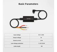 70mai 4K A800 A800S WIDE PRO Plus A500 A500S Hardwire Kit 24H Parking Monitor
