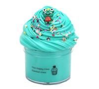 70ML Scented Butter Slime Kit, Super Soft and Non Sticky DIY Slime Surprise Toy Sea Creatures, Fruits, Vegetables, Snacks, for Kids, Stress Relief Putty Toy for Girl and Boys (Mint Green)