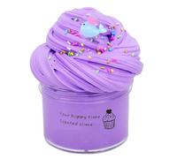 70ML Scented Butter Slime Kit, Super Soft and Non Sticky DIY Slime Surprise Toy Sea Creatures, Fruits, Vegetables, Snacks, for Kids, Stress Relief Putty Toy for Girl and Boys (Purple)