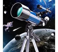 70mm Aperture 400mm AZ Mount Astronomy Telescope,Refractor Telescope For Kids Adults And Beginners,Portable Travel Telescope, With Carry Bag And Tripod (Package 3 A)