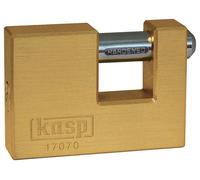 70mm Brass Shutter Padlock with Hardened Steel Shackle - K17070D