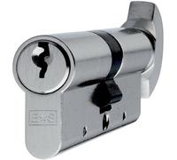 70mm Double EURO Cylinder & Thumbturn Lock Keyed to Differ 5 Pin Nickel Plated