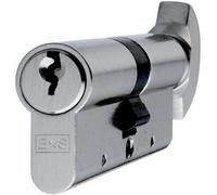 70mm Double EURO Cylinder & Thumbturn Lock -Keyed to Differ 5 Pin- Nickel Plated | Locking Key Barrel - External Door Security - Standard Cylinder - Keyed Alike, Keyed to Differ or Master Key Options