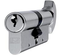 70mm Double EURO Cylinder & Thumbturn Lock -Keyed to Differ 5 Pin- Nickel Plated | Locking Key Barrel - External Door Security - Standard Cylinder - Keyed Alike, Keyed to Differ or Master Key Options