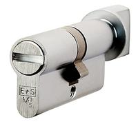 70mm Euro Bathroom Thumbturn Twist Lock - 5 Pin - Satin Chrome Internal Door | Locking Key Barrel - External Door Security - Standard Cylinder - Keyed Alike, Keyed to Differ or Master Key Options