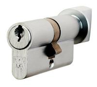 Loops 70mm EURO Cylinder & Thumbturn Lock Keyed to Differ 5 Pin Satin Chrome Loops Multicolor