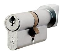 70mm EURO Cylinder & Thumbturn Lock - Keyed to Differ - 5 Pin - Satin Chrome | Locking Key Barrel - External Door Security - Standard Cylinder - Keyed Alike, Keyed to Differ or Master Key Options