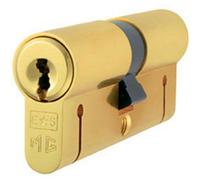 70mm Euro Double Cylinder Lock Keyed To Differ 15 Pin Polished Brass Door