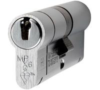 70mm EURO Double Cylinder Lock Keyed to Differ 6 Pin Satin Chrome Door Loops Multi One Size