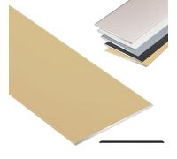 70mm Extra Wide Aluminum Flat Self Adhesive Floor Transition Strip Door Bar | Door Threshold Strip Metal Edge Molding Trim Doorways Divider for Joining Flooring Gaps(Gold,70mmx900mm)