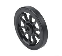 70mm Folding Bike Easy Wheels for Brompton, Aluminium Alloy CNC Front Roller with Bearings, Smooth Rubber Tyre Replacement Parts Kit with Screws (2 Pack)(black)