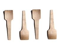 70mm Mini Wooden Ice Cream Spoons, Scoops/Spades - Pack of 100 - Eco-Friendly, Recyclable and Biodegradable Birch Wood Small Ice Cream Sorbet Spoons