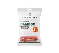 (70mm, Orange) Masters Bamboo Graduated Golf Tees (Pack of 20)