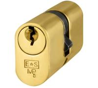 70mm Oval Cylinder Lock & Thumb Turn - 5 Pin Satin Chrome Fire Rated Door Barrel