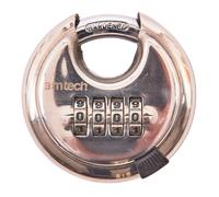 Amtech T1146 70mm 4 Digit Stainless Steel Combination Padlock