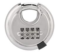 70mm Stainless Steel Disc Lock with Brass Gallows, 9, 5mm Thick Sturdy Hook to Prevent Picking for Outdoor Warehouse Fences