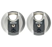 70mm Stainless Steel Heavy Duty Disc Padlocks, 2 Pack - M40EURT
