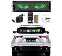 70mmx173mm,Colorful Eyes Light for Truck And Car, Programmable Flex Car LED Truck Windscreen Eyes, Dynamic Big Eye Lights for Windshield with APP Control Remote Controller(Min size not for trucks)