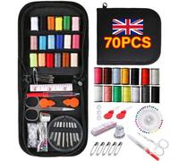 70Pc Large Portable Sewing Kit Home Travel Case Needles Thread Scissors Set Box