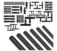 70PCS 5Ft Vacuum Line,Multipurpose Vacuum Lines Automotive+64PCS Vacuum Line Connectors,1/8" 5/32" 3/16" 1/4" 5/16" 3/8" Vacuum Hose,Universal Car Accessories Silicone Tubing (70PCS)