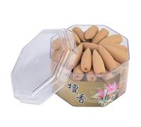 70Pcs Backflow Incense Cones Natural Scents Hypnotizing Sandalwood Reflux Tower Incense for Yoga Tearoom Relaxation(Sandalwood)