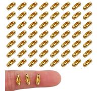 70Pcs Brass Ball Chain Connectors Fit for 3mm 3.2mm Beaded Chains Pull Connector Clasps for Roman Rollers Blinds Ceiling Fan Decor Chain Repair Jewelry Making Accessorie Clips for DIY Crafts