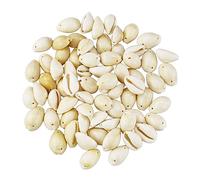 70pcs Cowrie Shell Beads, 11-18mm Oval Spiral Conch with Double Holes Shell Beads Charms Pierced Sea Shells for DIY Craft Decoration Home Decoration Bracelet Pendant Jewellery Making