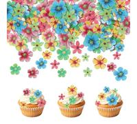 70PCS Edible Flowers Cake Decorations (in Box) - Edible Cake Flowers for Baking, Cupcake & Dessert Toppers Wedding Party Food Decoration Mixed Size & Colour for Anniversary