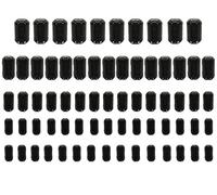 70Pcs Ferrites Clip-on Ferrite Ring Core RFI EMI Noise Suppressor Cable Clip for 3.5mm/ 5mm/ 7mm/ 9mm/ 13mm Inner Diameter Tvs,Speakers,Radio,Audio Equipment Noise Suppressor Video Cable Power Cord