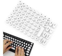 70Pcs High-Point Keyboard Stickers with Letters, Long Nail Keyboard Sticker Supplies Bubble Letter Stickers for Women, Office Goodies Supplies Gaming Girls