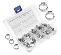 70pcs Hose Clamps Clip 304 Stainless Steel Ear Clamp Assortment