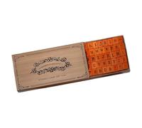 70Pcs Letter Number Symbols Stamper Wooden Rubber Stamper for Invitation Card Making Journal Planner Education Wooden Letter Postage