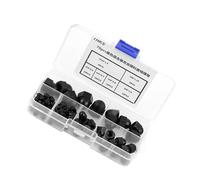 70pcs M3/M4/M5/M6/M8/M10 Nylon Acorn Nut Kit Dome Head Cap Hex Nuts 70pcs M3/M4/M5/M6/M8/M10 Nylon (Black)