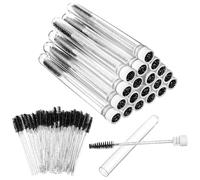 70pcs Mascara Brushes Tubes Set Eyelash Brush Disposable Wands Applicator Replacement with 20 pcs Empty Tubes for Eyelash Extensions (Black)
