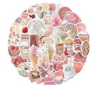 70Pcs Pink Motivational Stickers Pink Stickers, Waterproof Aesthetic Personalised Stickers, Cute Sticker Set, Cartoon Animal Sticker, for Laptop, Computer, Luggage, Skateboard