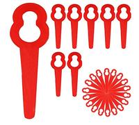70Pcs Plastic Blades Grass Trimmers Plastic Cutting Blades Garden Gear Grass Trimmer Blades for Grass Trimmer 83mm Lawn Mower Gardening Tool Replacement (Red)