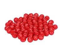 70pcs Plastic Small Beads 8mm Spacer Seed Bead Supplies Kit for Phone Jewelry Making Bracelets DIY Craft (Solid Color - red)