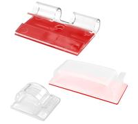 70Pcs Self Adhesive Wire Tidy Hooks Set, Assorted Sizes Sticky Cable Organiser, Wire Management Finisher Clips, Cord Clamp with Adhesive Backing, Stick on Wire Securing Clamp for Home Office Car