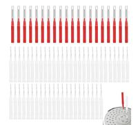 70pcs Shower Head Cleaner Tools Small Hole, 20pcs Red Cleaning Brushes & 50pcs White Shower Nozzle Picks for Bathroom Showerhead Tiny Gaps Deep Household Cleaning & Unclogging
