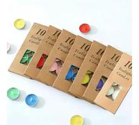 70Pcs Tea Lights Candles, 7 Colours Tealight Candles Aluminum Cup, TeaLight Candles Coloured Tea Lights, Smokeless Dripless Unscented Candle Tea Candle, Non-Toxic, for Romantic Dinner, Wedding, Party