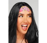 70s 60s Hippy Fancy Dress Pink Psychadelic Headband