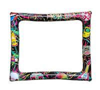 70s 80s 90s Party Inflatable Photo Booth Prop Retro Inflatable Selfie Frame,Giant Picture Frame Inflatable Photo Frame Blow Up Prop for Men Women 1980s Hippie Disco Decorations