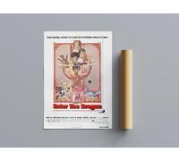 70s Classic Movie Posters Enter The Dragon Wall Art (A4 Size 21cmx29.7cm)